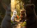 Baby rabbit and monkey  cartoon|Animals cartoon video| #shorts #trending #viral #ai #cartoon#animals