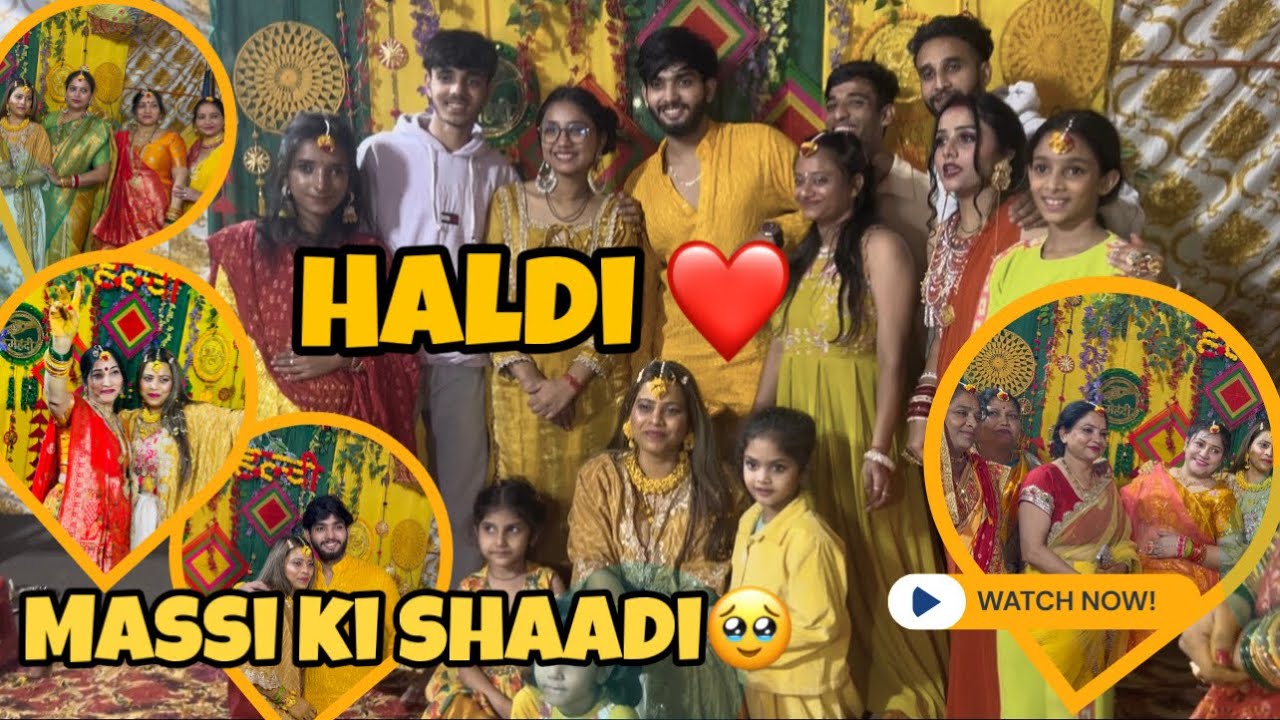 Haldi & mehndi Day:01 || Massi ki shaadi❤️🥹 || Yuvi Prewa || Wedding vlog 