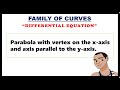 FAMILY OF CURVES || PARABOLA || DIFFERENTIAL EQUATION