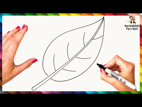 Como Desenhar Uma Folha Passo A Passo 🍂 Desenhar Folha Fácil