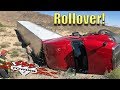 Semi Truck Flips Over! Towing And Recovery  - Part 1 -  Rigging For Upright