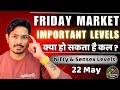 Nifty Prediction & Sensex Analysis for Tomorrow | 22 May 2026 | Important Levels