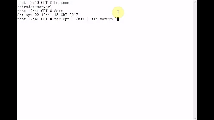 GNU/Linux - Copy Filesystem Tree to Remote Host Using Tar and SSH.