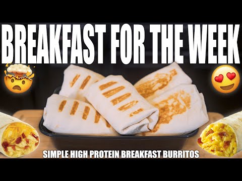 SIMPLE BREAKFAST BURRITO MEAL PREP | Easy Grab & Go Burritos For The Entire Week hqdefault