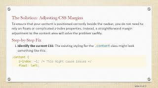How to Float Content Beside a Bootstrap Navbar