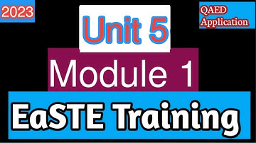 Unit 5 | Module 1 |All solved questions unit 5 | EaSTE Training | #module_1 #unit5