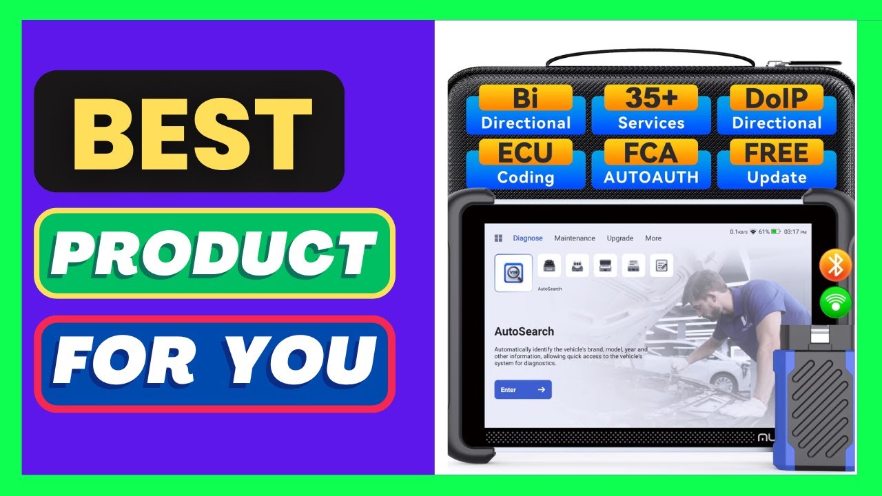 MUCAR 892BT Lifetime Free OBD2 Scanner Key IMMO Programming