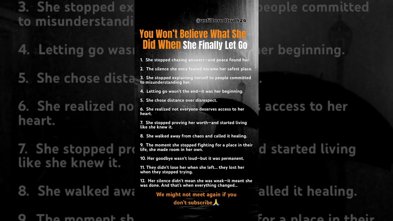 You Won T Believe What She Did When Finally Let Go Youtubeshorts Foryourpage