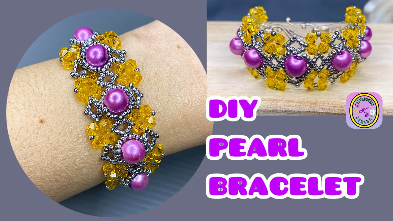 Beaded Bracelet Tutorial || Easy DIY Pearl Bracelet - YouTube