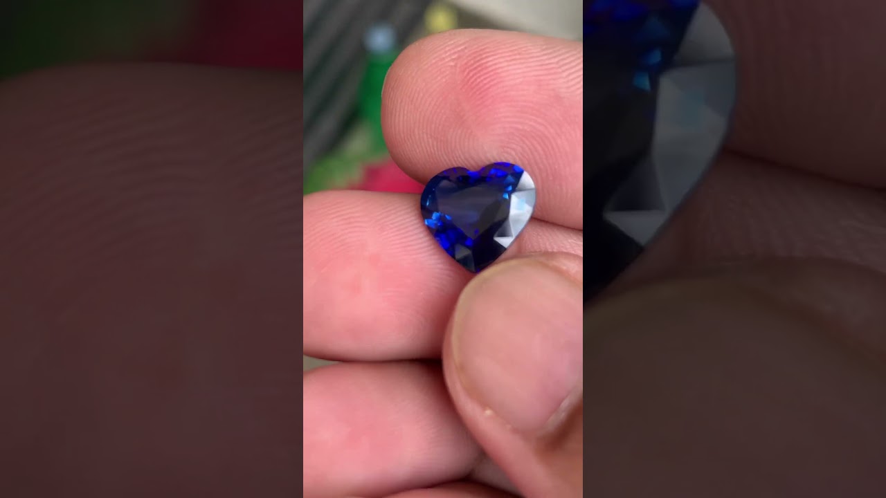 Heart shape blue sapphire sri lanka