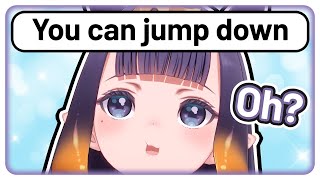 Ina you can jump down... No! Not there!!! 【Hololive EN】