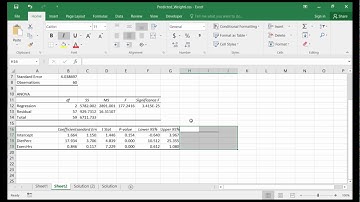 Creating a Multiple Linear Regression Predictive Model in Excel