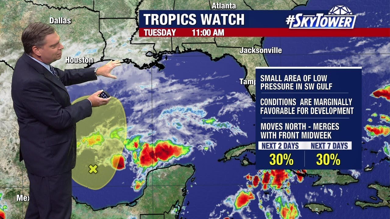 Gulf system to bring rain to Florida - YouTube
