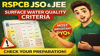 Surface Water Quality Criteria 🔥 Most Important PYQs | RSPCB JSO & JEE 2025