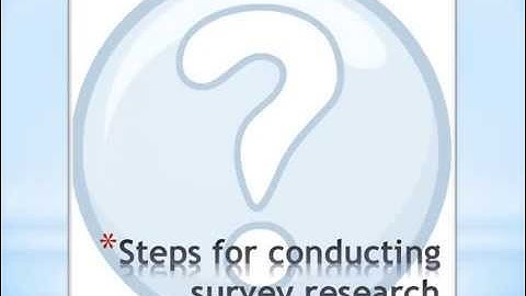 Survey research video