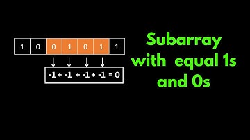 Count Subarrays with Equal 0s and 1s | HashMaps | Animation | Intuition