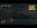 Rainy Night on Lake Louise 4K | Relaxing Steady Rain Sounds for Sleeping| Studying| OUTDOOR AMBIENCE