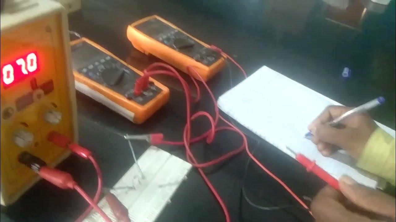 EXPERIMENT ON ZENER DIODE I V CHARACTERISTICS OF ZENER DIODE IN REVERSE
