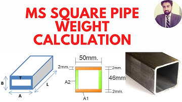 How to calculate the weight of MS Square Hollow Pipe || MS Pipe Weight Calculation in Hindi ||