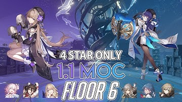 QINGQUE CAME CLUTCH | 4* STAR ONLY  [1.1]  Memory of Chaos Floor 6 Clear | Honkai Star Rail