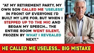 At My Retirement Party, My Son Said I Was 'USELESS' Now – So I Gave My Speech… And Everyone Froze!