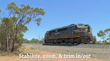 BorisFX BCC Optical Stabilizer examples using handheld footage of a train