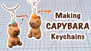 Making Capybara Keychains With Polymer Clay