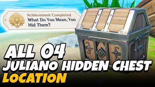 All 4 Juliano Hidden Chest Location 'What do you mean you hid them' Hidden Achievement | Genshin 4.6