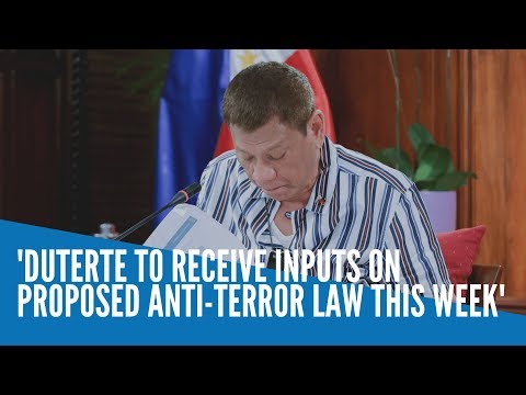 Duterte to receive inputs on proposed anti-terror law this week—Roque