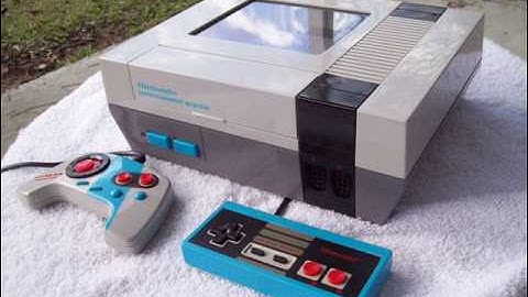 Custom sanded and buffed NES with viewing window and blue LED