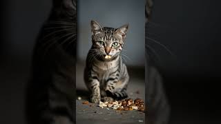 angry cat eating food#shorts