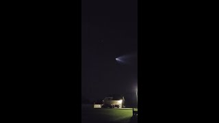 Bright SpaceX rocket leaves glowing tail over Greenville