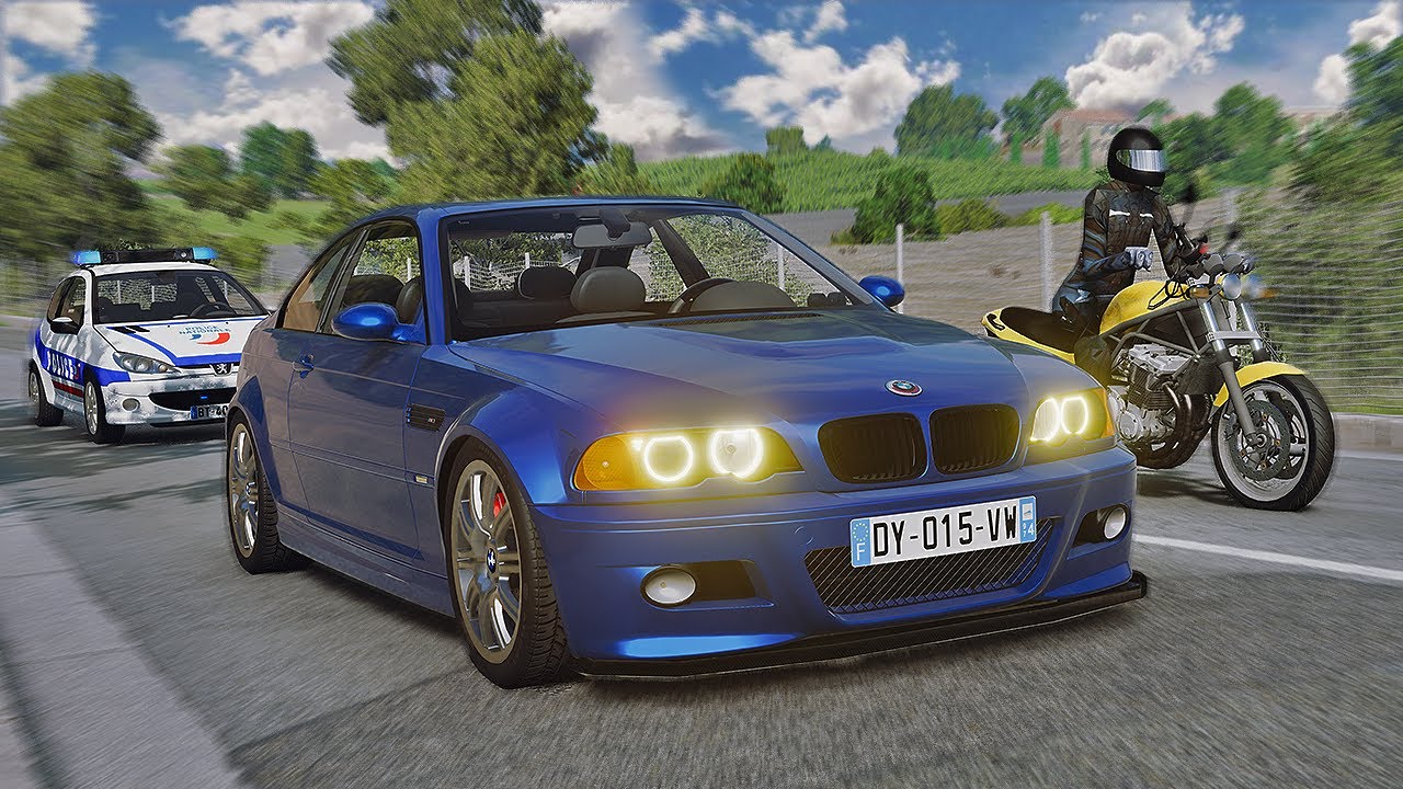 BMW M3 E46 STAGE 3 VS MOTO BOOSTÉE AU NITRO | BeamNG Drive