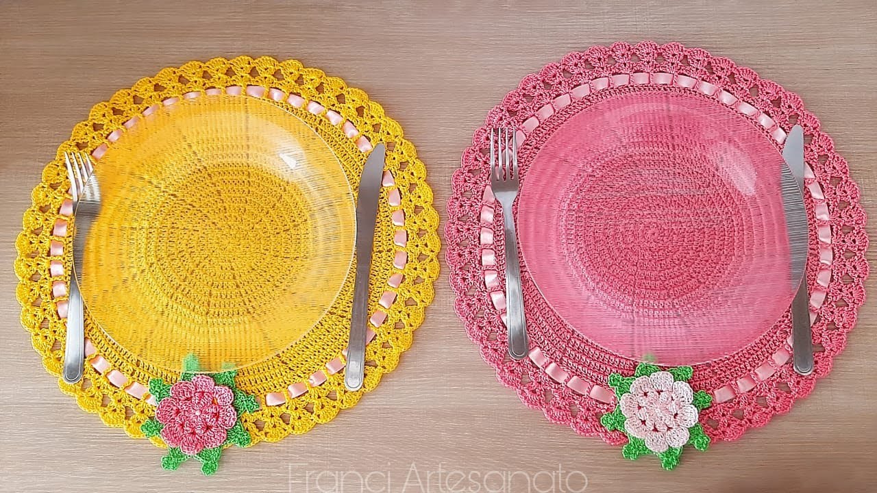 SOUSPLAT BELA DE CROCHÊ - FRANCI ARTESANATO