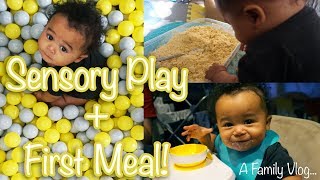DIY BALL PIT | EDISONS FIRST MEAL!