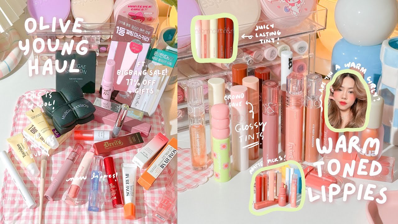 OLIVE YOUNG HAUL 🇰🇷 Warm-Toned Lippies Reco + New Makeup Releases 🎂🐰 | dicadaily