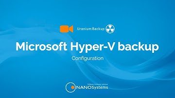 Set up a VM Hyper-V backup