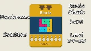 Puzzlerama Solutions - Blocks Classic Hard ( Level 39-50 )