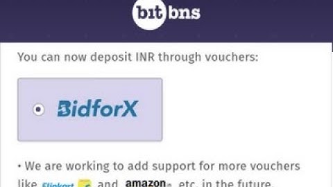 Bitbns introduces new way to deposit and withdraw INR through BidforX vouchers (In Hindi)