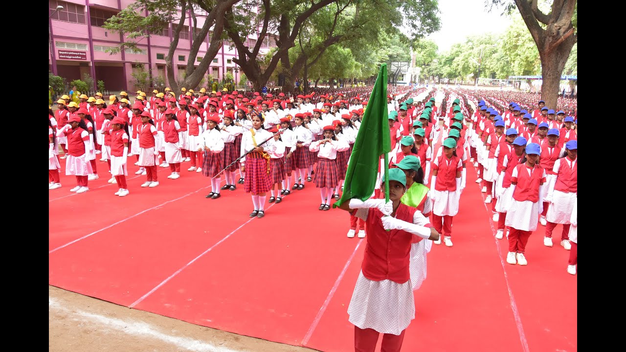 NIRMALA GIRLS HR. SEC. SCHOOL, MADURAI -  72nd ANNUAL SPORTS MEET - MARCH PAST