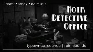 noir detective office 🔍 typewriter sounds, rain tap sounds | noir acnh ambience | no mid-roll ads screenshot 5