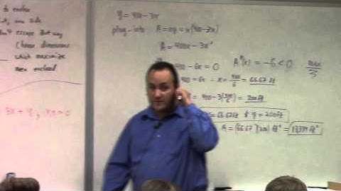 Basic Calculus: Lecture 15 part 2: absolute extrema, optimization