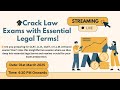 🔴 Crack Law Exams with Essential Legal Terms | Live Session