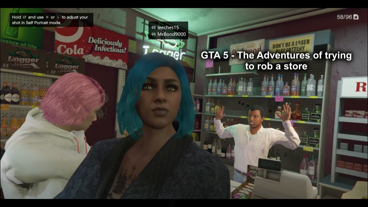 GTA 5 - The Adventures of trying to rob a store - YouTube