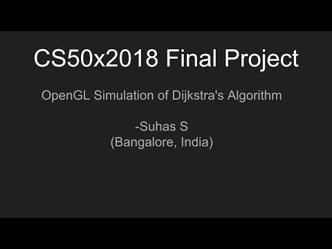 Simulation of Dijkstra's algorithm (openGL)
