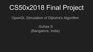 Simulation of Dijkstra's algorithm (openGL)