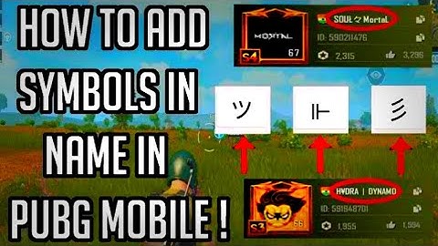how to put symbols or stylish Font in pubg mobile Name Clan Crew stylish Font kaise likhe