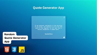 How To Create Quote Generator App Using HTML, CSS, and JavaScript | Random Quote Generator App screenshot 1