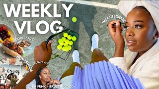 VLOG | Tennis Lessons, I need rest, Charlotte NC, Vacation Recap, Having faith (Sweet Greens vegan)