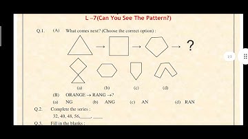 Maths worksheet of chapter 7 can you see the pattern?   Class 5